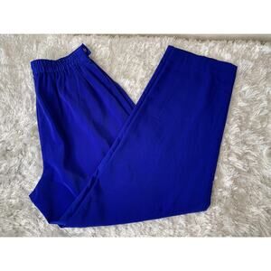 Vintage Royal Blue Pleated Pants Sz Small Boho